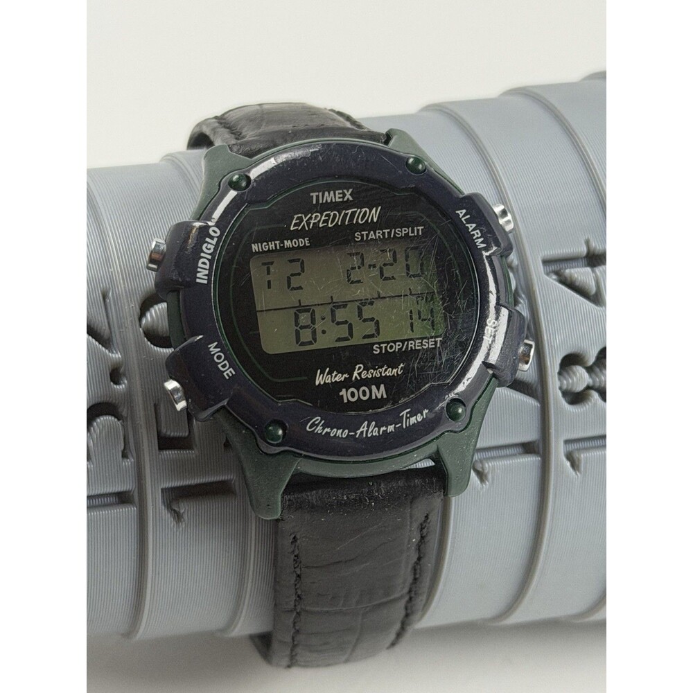 Vintage Timex Expedition Indiglo Digital Watch 1620 EA 33.7mm Fresh Battery